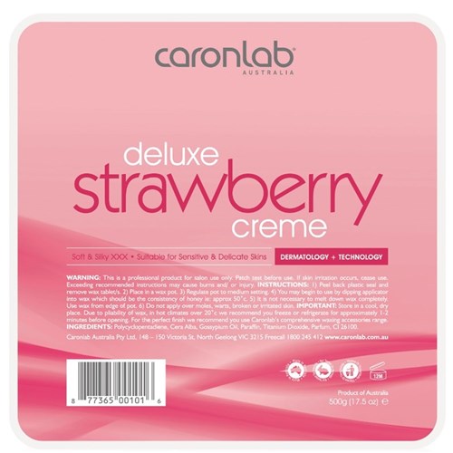 Deluxe Strawberry Creme Hard Wax Titanium Dioxide